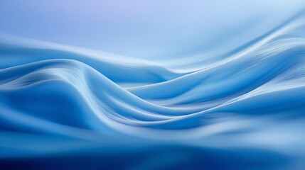 Obraz premium Flowing blue and white abstract textures, a serene and fluid composition evoking tranquility and motion