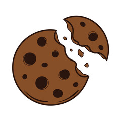 Cookie vector Design, art, and illustration on a white background