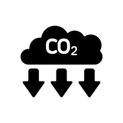Icon a reduce co2, isolated against a clean background.