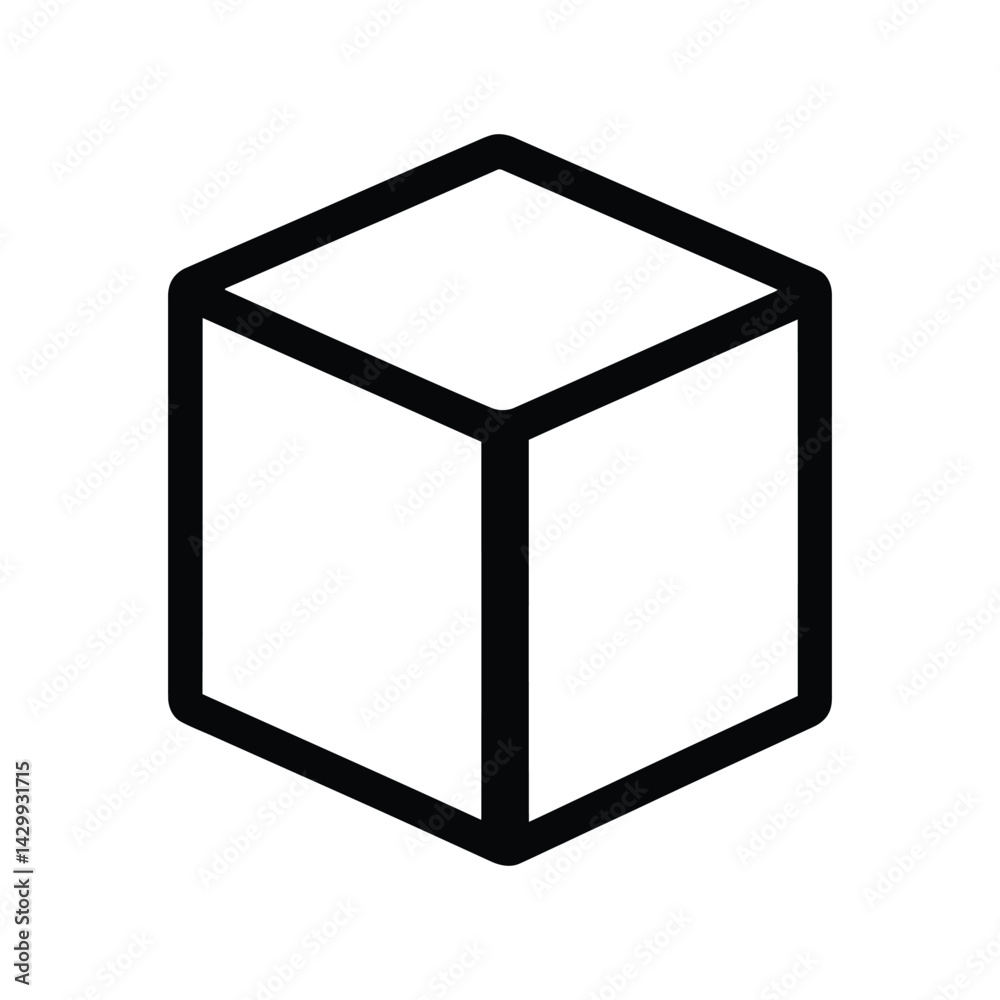 Fototapete cube, cube, cube icon vector image. can also be used for material design. suitable for use on web ap