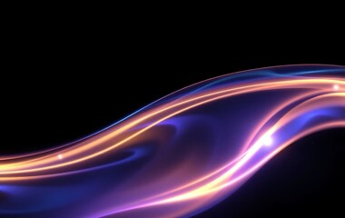 Obraz premium abstract colorful wave background, smooth, translucent energy curve with a radiant, futuristic glow.