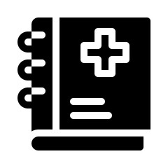 Obraz premium Medical Journal glyph icon