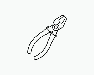 Pliers Coloring Page Handy Tool Outline for Craft Activities