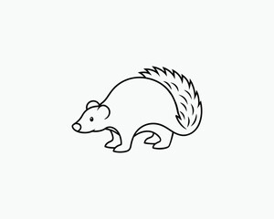 Porcupine Coloring Page Forest Animal Coloring Outline