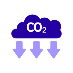Icon a reduce co2, isolated against a clean background.