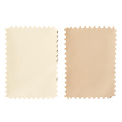 Obraz premium Blank_Stamp_Paper-Sheets-Cream-Tan_Colors