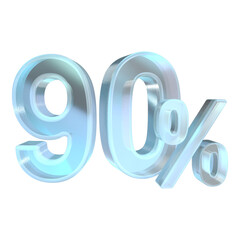 90 Percent Off Offer Discount with glass material