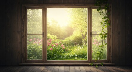 window in the garden
