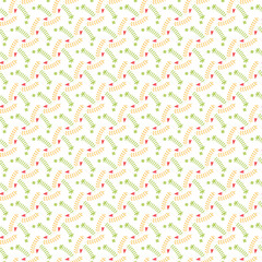 Seamless Pattern With Colorful Floral Leaves and Abstract Decorations