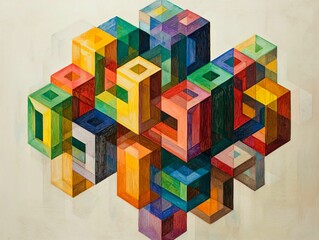 Colorful Cube Abstract