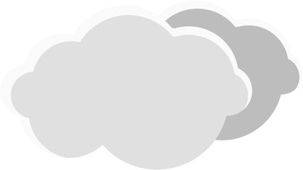 Minimal flat cloud vector illustration. Ideal for weather icons, sky backgrounds, app interfaces, kids visuals, and dreamy or peaceful-themed graphic designs.