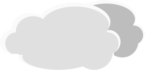 Minimal flat cloud vector illustration. Ideal for weather icons, sky backgrounds, app interfaces, kids visuals, and dreamy or peaceful-themed graphic designs.