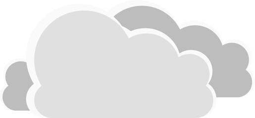 Minimal flat cloud vector illustration. Ideal for weather icons, sky backgrounds, app interfaces, kids visuals, and dreamy or peaceful-themed graphic designs.