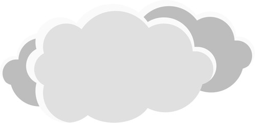 Minimal flat cloud vector illustration. Ideal for weather icons, sky backgrounds, app interfaces, kids visuals, and dreamy or peaceful-themed graphic designs.