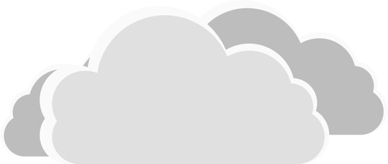 Minimal flat cloud vector illustration. Ideal for weather icons, sky backgrounds, app interfaces, kids visuals, and dreamy or peaceful-themed graphic designs.