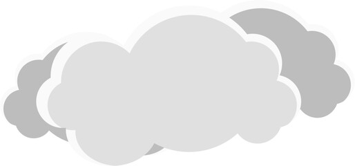 Minimal flat cloud vector illustration. Ideal for weather icons, sky backgrounds, app interfaces, kids visuals, and dreamy or peaceful-themed graphic designs.