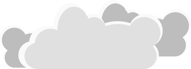 Minimal flat cloud vector illustration. Ideal for weather icons, sky backgrounds, app interfaces, kids visuals, and dreamy or peaceful-themed graphic designs.