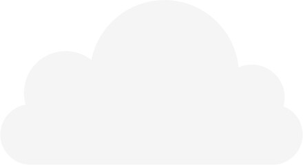 Minimal flat cloud vector illustration. Ideal for weather icons, sky backgrounds, app interfaces, kids visuals, and dreamy or peaceful-themed graphic designs.