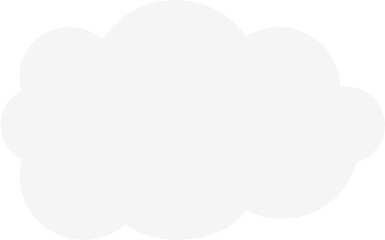 Minimal flat cloud vector illustration. Ideal for weather icons, sky backgrounds, app interfaces, kids visuals, and dreamy or peaceful-themed graphic designs.