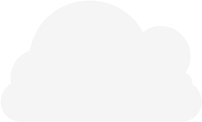 Minimal flat cloud vector illustration. Ideal for weather icons, sky backgrounds, app interfaces, kids visuals, and dreamy or peaceful-themed graphic designs.