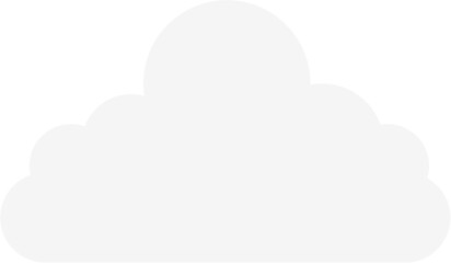 Minimal flat cloud vector illustration. Ideal for weather icons, sky backgrounds, app interfaces, kids visuals, and dreamy or peaceful-themed graphic designs.