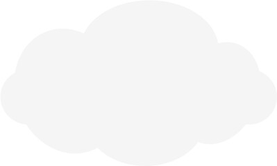 Minimal flat cloud vector illustration. Ideal for weather icons, sky backgrounds, app interfaces, kids visuals, and dreamy or peaceful-themed graphic designs.