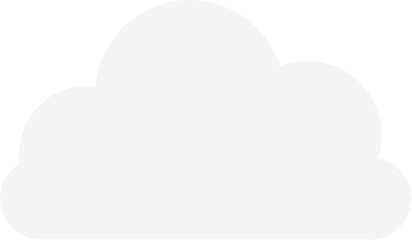 Minimal flat cloud vector illustration. Ideal for weather icons, sky backgrounds, app interfaces, kids visuals, and dreamy or peaceful-themed graphic designs.