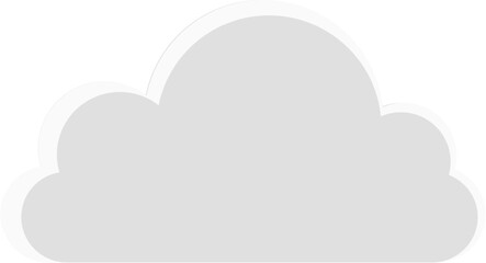 Minimal flat cloud vector illustration. Ideal for weather icons, sky backgrounds, app interfaces, kids visuals, and dreamy or peaceful-themed graphic designs.