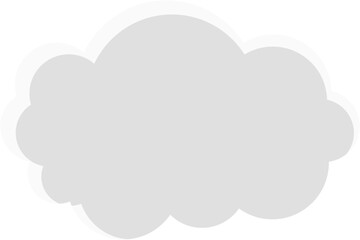 Minimal flat cloud vector illustration. Ideal for weather icons, sky backgrounds, app interfaces, kids visuals, and dreamy or peaceful-themed graphic designs.