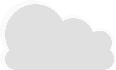 Minimal flat cloud vector illustration. Ideal for weather icons, sky backgrounds, app interfaces, kids visuals, and dreamy or peaceful-themed graphic designs.