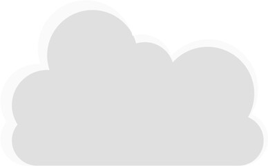 Minimal flat cloud vector illustration. Ideal for weather icons, sky backgrounds, app interfaces, kids visuals, and dreamy or peaceful-themed graphic designs.