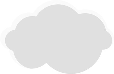 Minimal flat cloud vector illustration. Ideal for weather icons, sky backgrounds, app interfaces, kids visuals, and dreamy or peaceful-themed graphic designs.