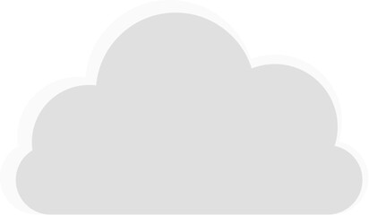 Minimal flat cloud vector illustration. Ideal for weather icons, sky backgrounds, app interfaces, kids visuals, and dreamy or peaceful-themed graphic designs.