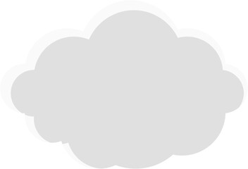 Minimal flat cloud vector illustration. Ideal for weather icons, sky backgrounds, app interfaces, kids visuals, and dreamy or peaceful-themed graphic designs.