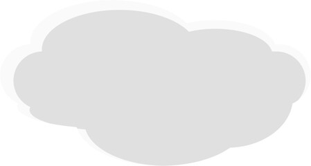 Minimal flat cloud vector illustration. Ideal for weather icons, sky backgrounds, app interfaces, kids visuals, and dreamy or peaceful-themed graphic designs.