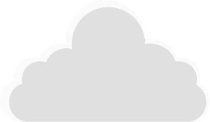 Minimal flat cloud vector illustration. Ideal for weather icons, sky backgrounds, app interfaces, kids visuals, and dreamy or peaceful-themed graphic designs.