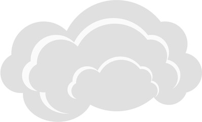 Minimal flat cloud vector illustration. Ideal for weather icons, sky backgrounds, app interfaces, kids visuals, and dreamy or peaceful-themed graphic designs.