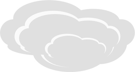 Minimal flat cloud vector illustration. Ideal for weather icons, sky backgrounds, app interfaces, kids visuals, and dreamy or peaceful-themed graphic designs.