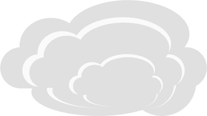 Minimal flat cloud vector illustration. Ideal for weather icons, sky backgrounds, app interfaces, kids visuals, and dreamy or peaceful-themed graphic designs.