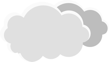 Minimal flat cloud vector illustration. Ideal for weather icons, sky backgrounds, app interfaces, kids visuals, and dreamy or peaceful-themed graphic designs.