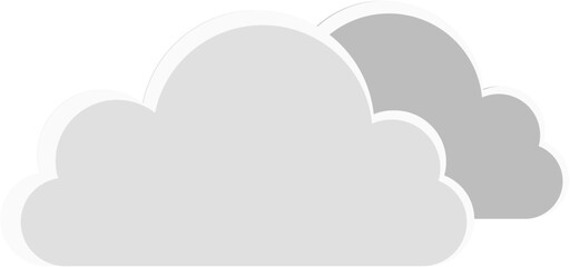 Minimal flat cloud vector illustration. Ideal for weather icons, sky backgrounds, app interfaces, kids visuals, and dreamy or peaceful-themed graphic designs.