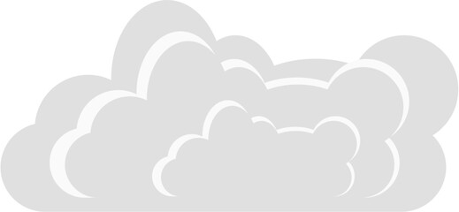 Minimal flat cloud vector illustration. Ideal for weather icons, sky backgrounds, app interfaces, kids visuals, and dreamy or peaceful-themed graphic designs.