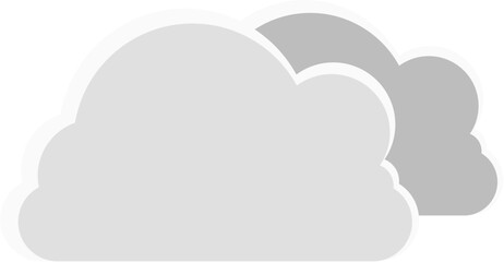 Minimal flat cloud vector illustration. Ideal for weather icons, sky backgrounds, app interfaces, kids visuals, and dreamy or peaceful-themed graphic designs.