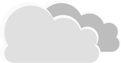 Minimal flat cloud vector illustration. Ideal for weather icons, sky backgrounds, app interfaces, kids visuals, and dreamy or peaceful-themed graphic designs.