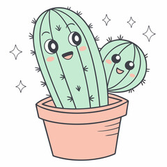 Happy Little Cactus in Pot