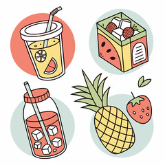  Juice & Fruit Drink Icons