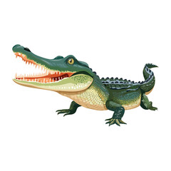 Fototapeta premium Realistic Cartoon Crocodile