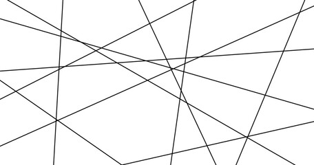 Obraz premium Abstract geometric pattern. Outline monochrome texture. Trendy random diagonal lines image. Random chaotic lines. Eps10