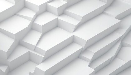 Abstract white geometric blocks design surface background pattern elegant structure