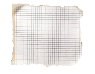 Torn paper with distressed edges and a textured perfect scrapbook note isolated cut out on transparent png